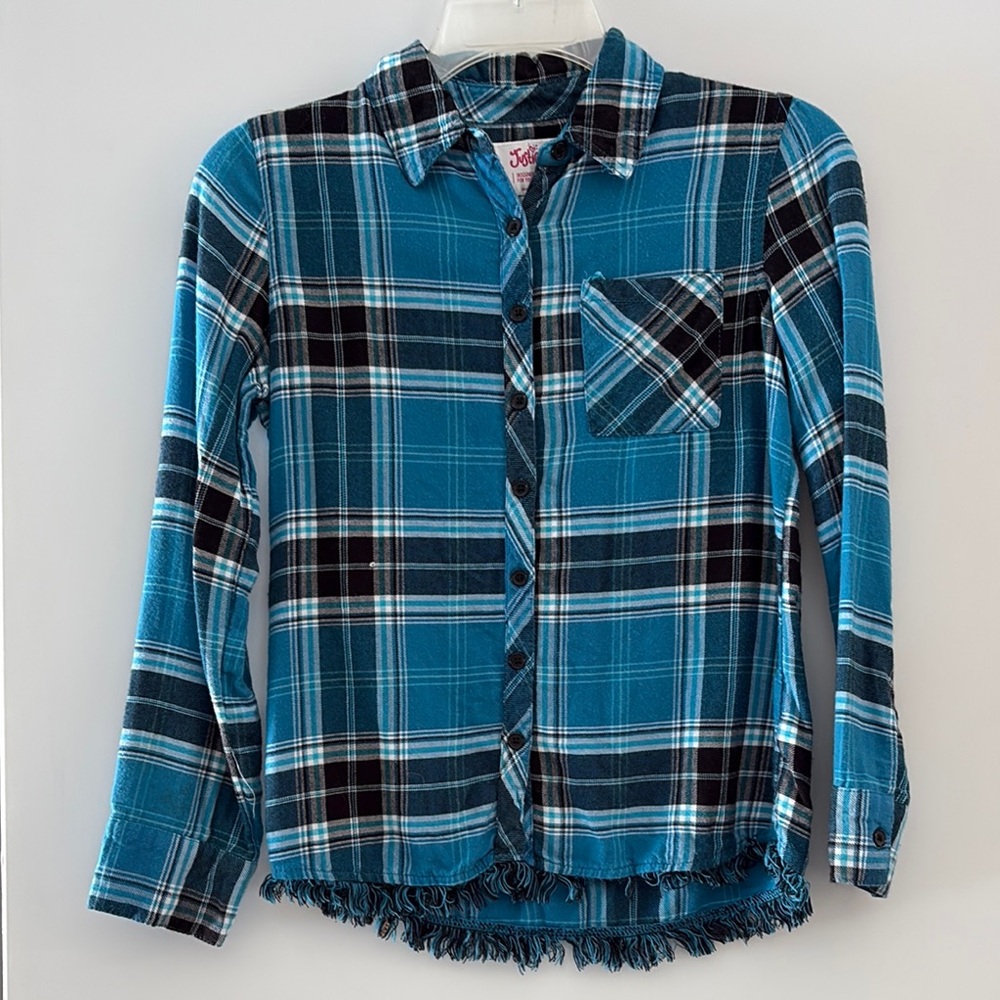 Blue Plaid Kids Shirt
